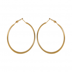 Náušnice Stainless Steel Midi Plate Hoop Earring Gold
