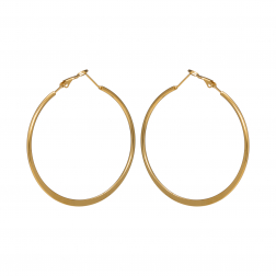 Náušnice Stainless Steel Midi Plate Hoop Earring Gold