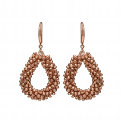 Náušnice Dila Rose Gold Crystal Beads