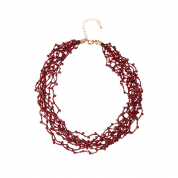 Náhrdelník Dea Red Crystal Beads 