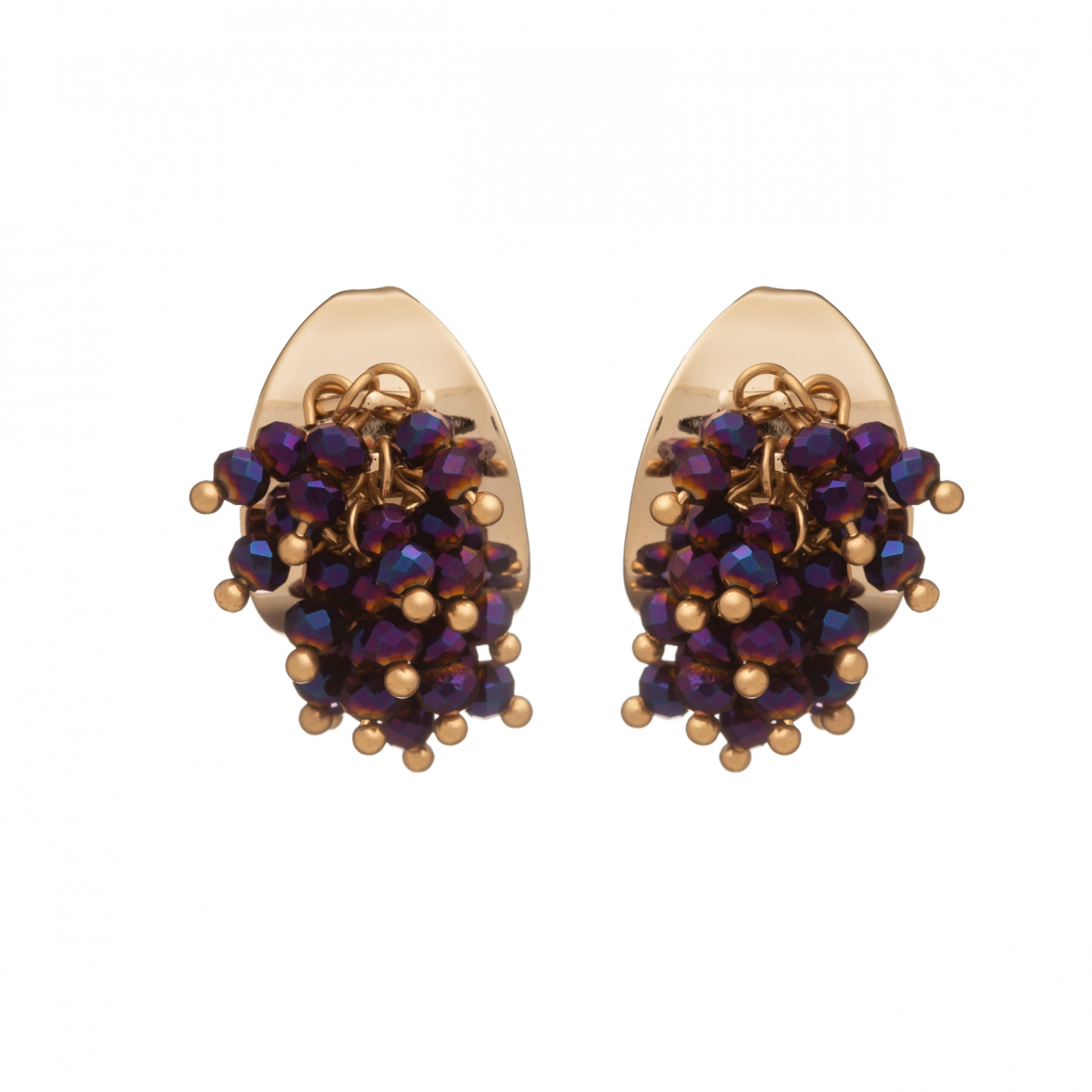 Náušnice Theodora Gold Plated Purple Crystals Náušnice Theodora Gold Plated Purple Crystals