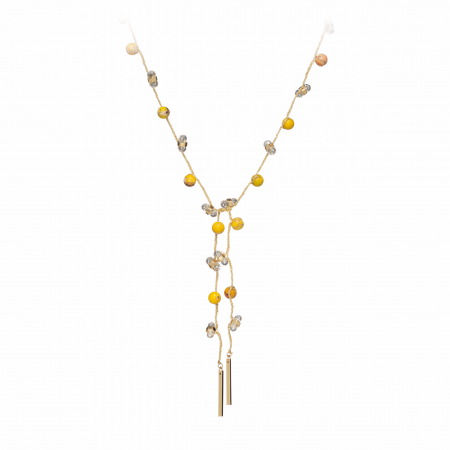 Náhrdelník Fine Choker Style Yellow Minerals & Crystals Gold