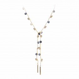 Náhrdelník Fine Choker Style Blue Minerals & Crystals Gold