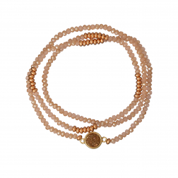 Náramok Lina Peach Mineral and Crystals Elastic