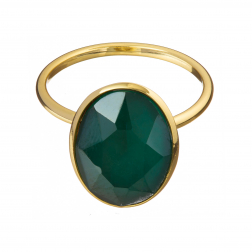 Prsteň Fine Exclusive Elegance Matt Smaragd Green Stone Gold