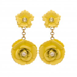 Náušnice Lena Simple Rose Garden Yellow Gold