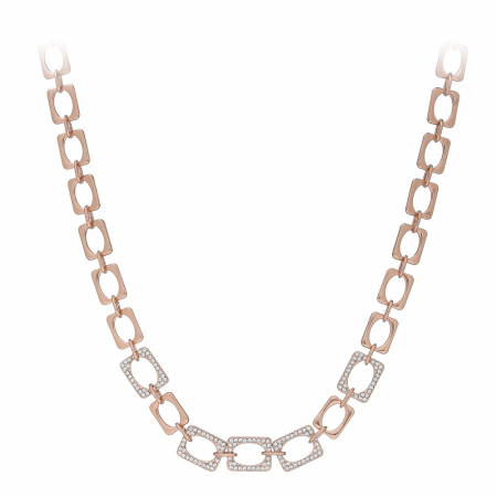 Náhrdelník Modern Chain Style Zircon Crystals Rose Gold