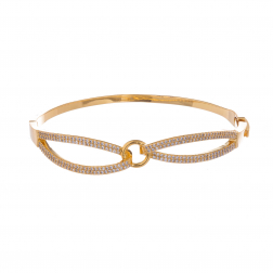 Náramok Ribbon Gold so Zirkónmi