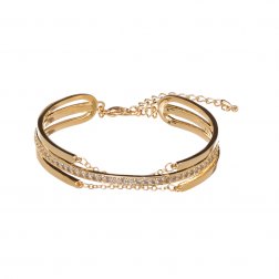 Náramok Modern Design Swarovski Crystal Gold
