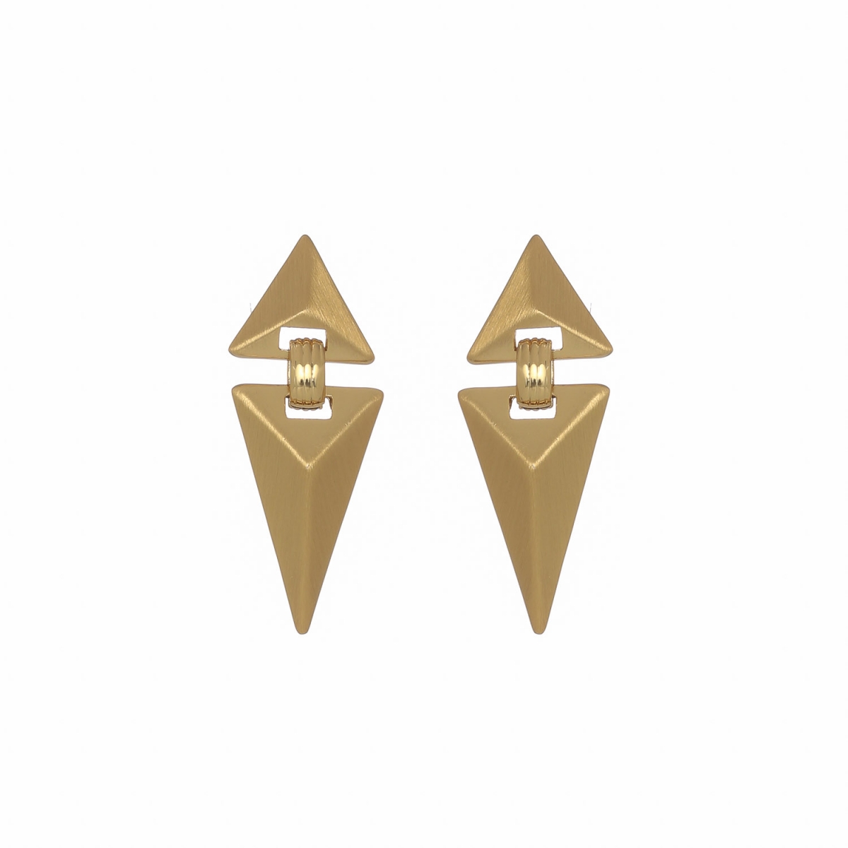 Náušnice Matte Triangle Gold