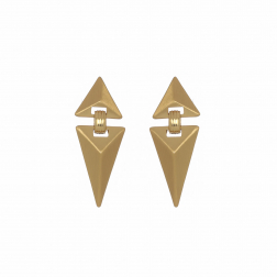 Náušnice Matte Triangle Gold