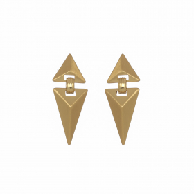 Náušnice Matte Triangle Gold