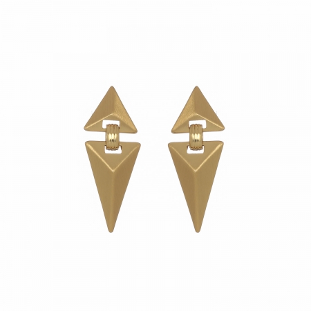 Náušnice Matte Triangle Gold