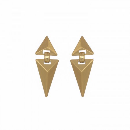 Náušnice Matte Triangle Gold