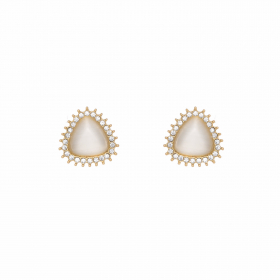 Náušnice Cateye Triangle Gold