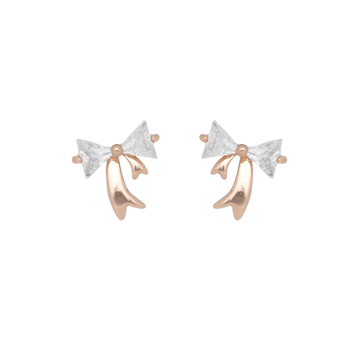 Náušnice Ribbon Rosegold Zircons Náušnice Ribbon Rosegold Zircons