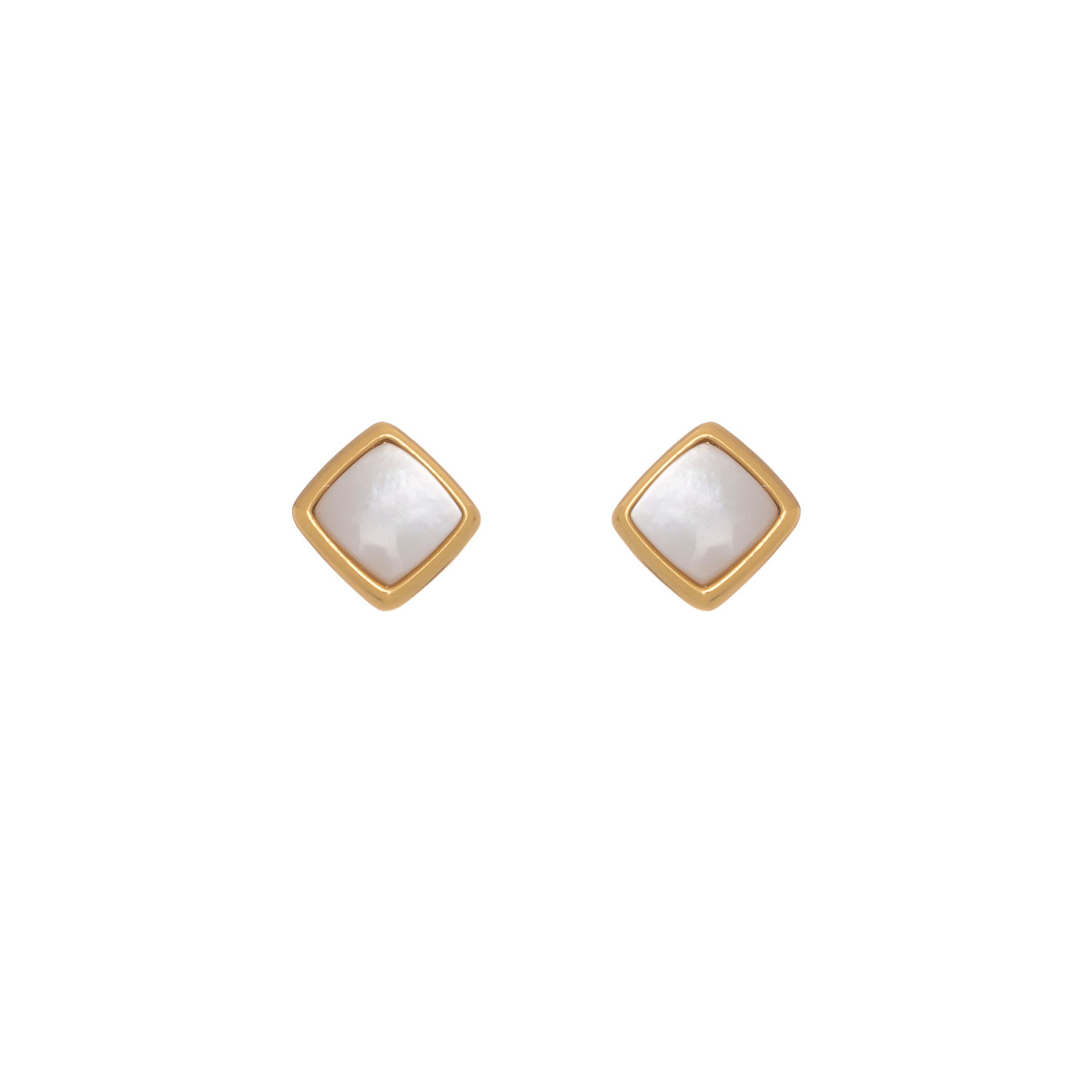 Náušnice White Shell Square Náušnice White Shell Square