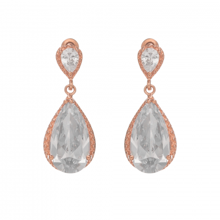 Náušnice Baby Vintage Zircon Rosegold