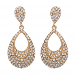 Náušnice Gold Dropp Elegant Swarovski Crystal