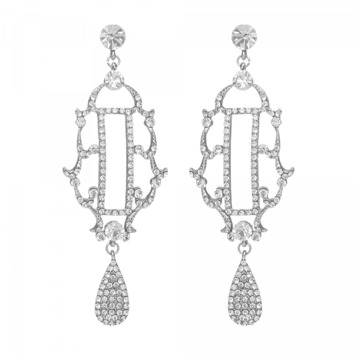 Náušnice Chandelier Exclusive Swarovski Crystal Silver Náušnice Chandelier Exclusive Swarovski Crystal Silver