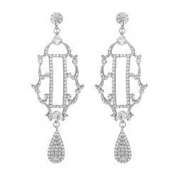 Náušnice Chandelier Exclusive Swarovski Crystal Silver