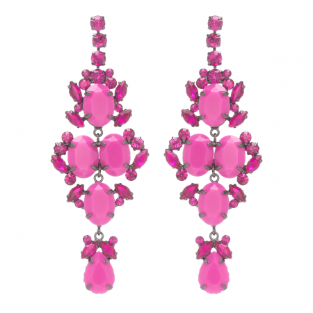 Náušnice Fuchsia Luxury Long