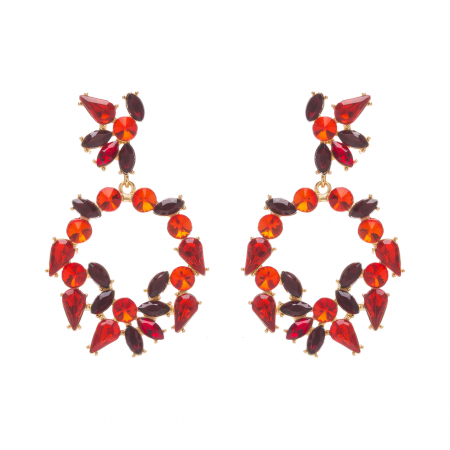 Náušnice Circle Great Luxury Red