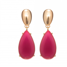 Náušnice Kate Spectacular Drop Resin Fuchsia Gold