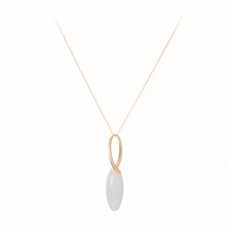 Náhrdelník Fine Exclusive Elegance Long Simple Drop White Gold