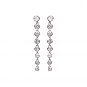 Náušnice Janel Fine Exclusive Elegance Zircon Crystals Silver
