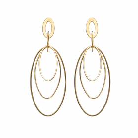 Náušnice Modern Spiral Metal Gold