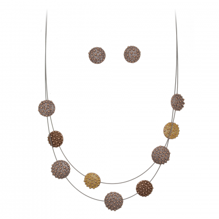 Súprava Brown - Bronze Dots Rose Gold