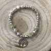 Perlový náramok z pravých riečnych perál s príveskom - strom života 