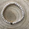 Perlový náramok z pravých riečnych perál so srdiečkom