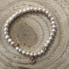 Perlový náramok z pravých riečnych perál so zirkónom