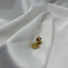 Brošňa mini zlatá s mesačným kameňom a s drobnými zirkónmi