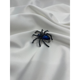 Brošňa modrý pavúk so žiarivým krištáľom