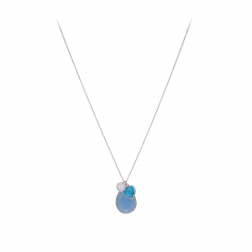 Náhrdelník Exclusive Dropp Baby Blue Zircon Silver
