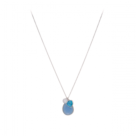 Náhrdelník Exclusive Dropp Baby Blue Zircon Silver