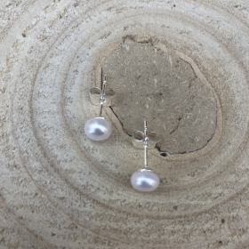 Náušnice napichovacie pravé riečne perly 
