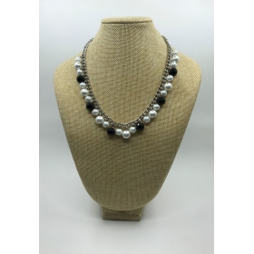 Korálkový náhrdelník perlový K-03