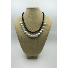 Korálkový náhrdelník perlový K-04
