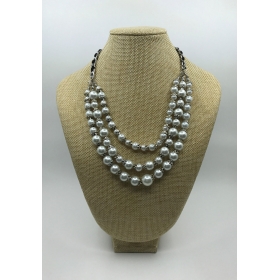 Korálkový náhrdelník perlový K-05