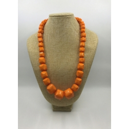 Korálkový náhrdelník oranžový K-48