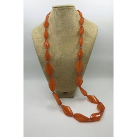 Korálkový náhrdelník oranžový K-52