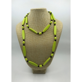 Korálkový náhrdelník zelený K-53