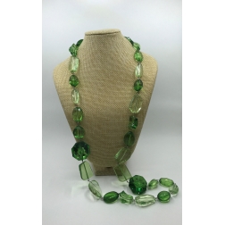 Korálkový náhrdelník zelený K-58