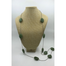 Korálkový náhrdelník zelený K-63